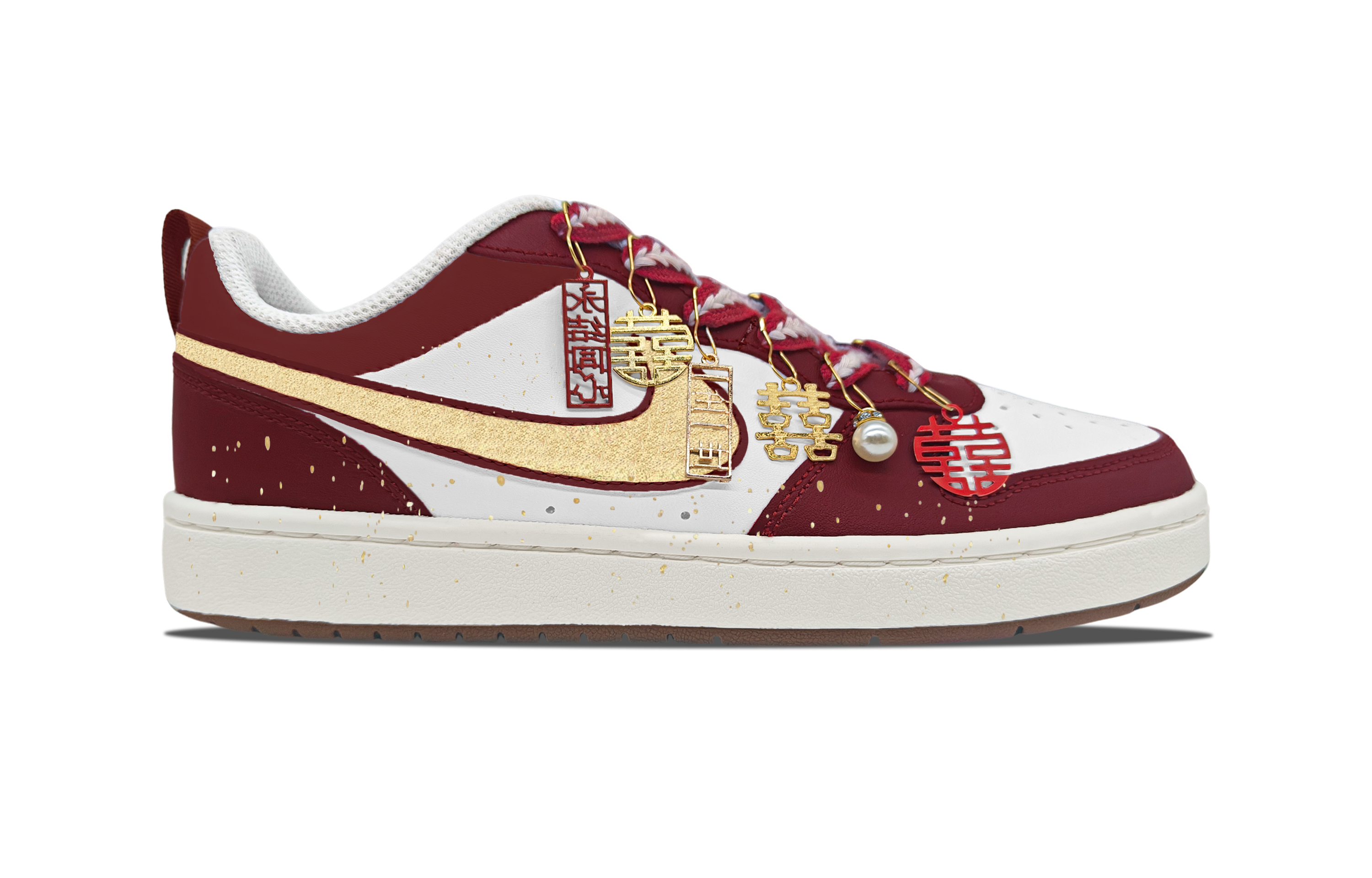 Nike Court Borough Anti Slip Wear Resistant Low Top Skateboard Shoes Women's Red White купить в интернет-магазине Yoocart с быстрой доставкой по России.