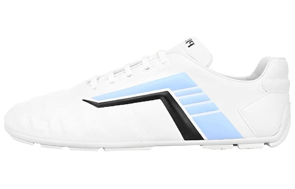 PRADA Rev Lace Up Sneakers 'White Blue' Women's