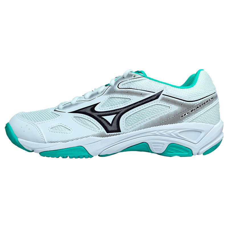 Mizuno Sky Blaster Shock Absorbers With Slip Resistant Features Low Top Badminton Shoes Unisex White Blue