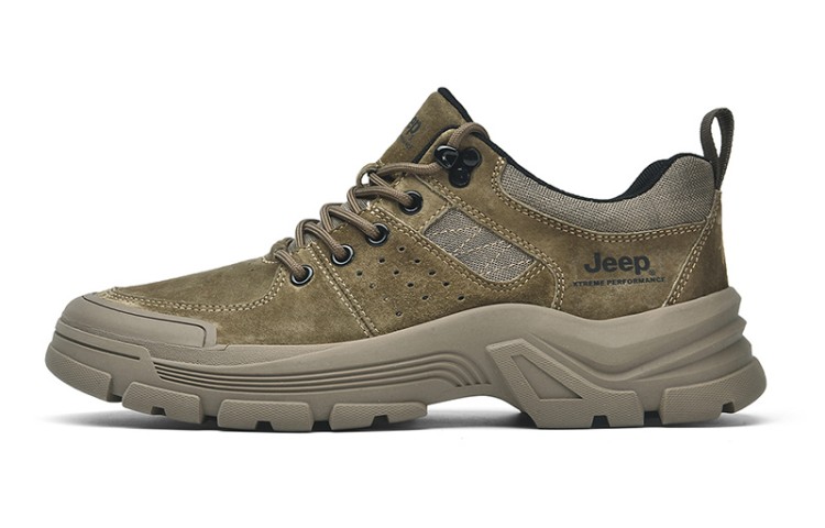 Jeep Low Top Outdoor Shoes Men's Khaki