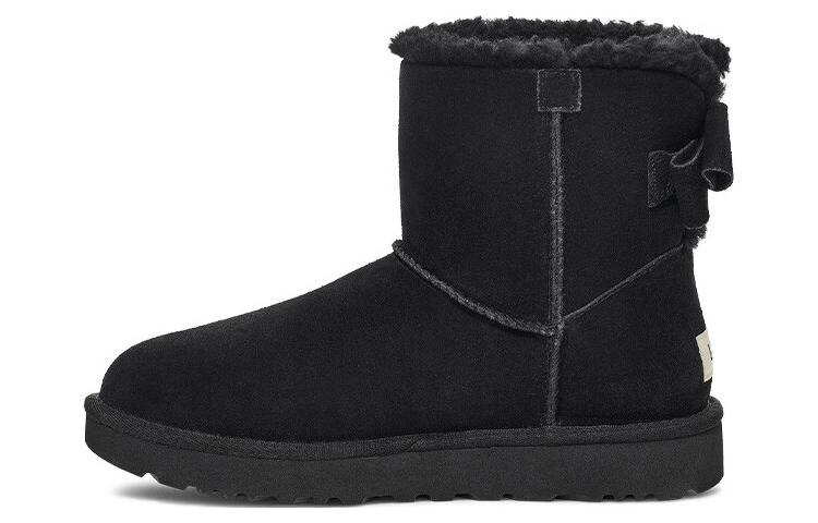 UGG Mini Bailey Suede Bow 'Black' Women's