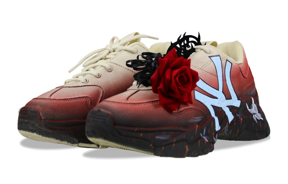 MLB Big Ball Chunky Chunky Sneakers Unisex Low-Top Red