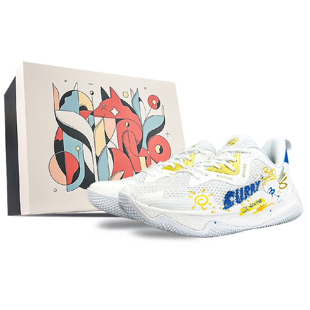 Under Armour Curry Splash 3 Low-Top Basketball Shoes Men's White Yellow