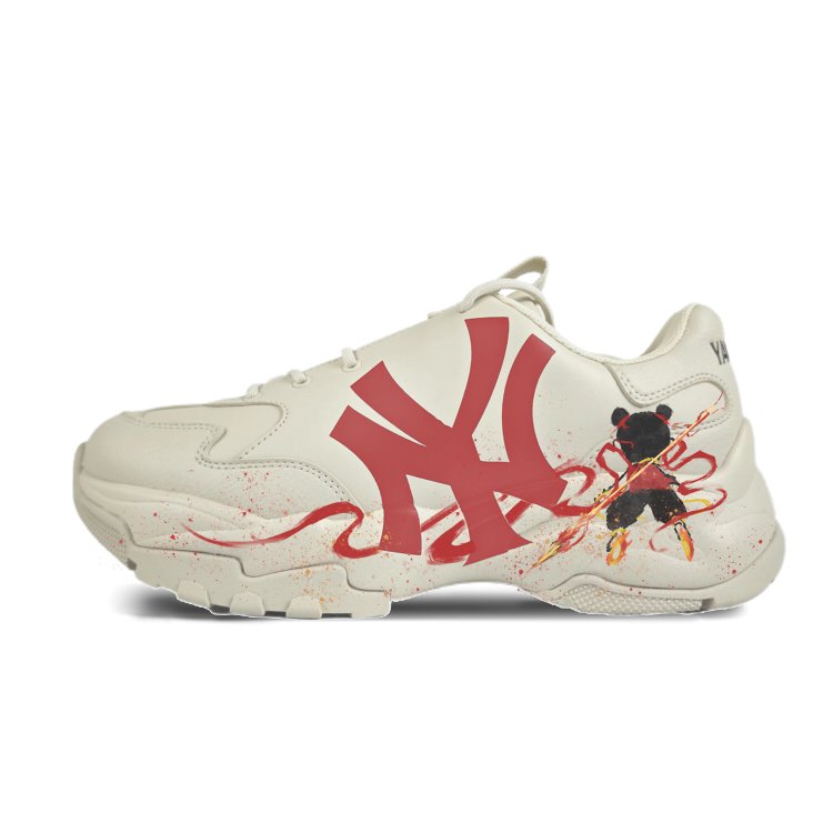 MLB Big Ball Chunky Low Top Chunky Sneakers Unisex Ecru
