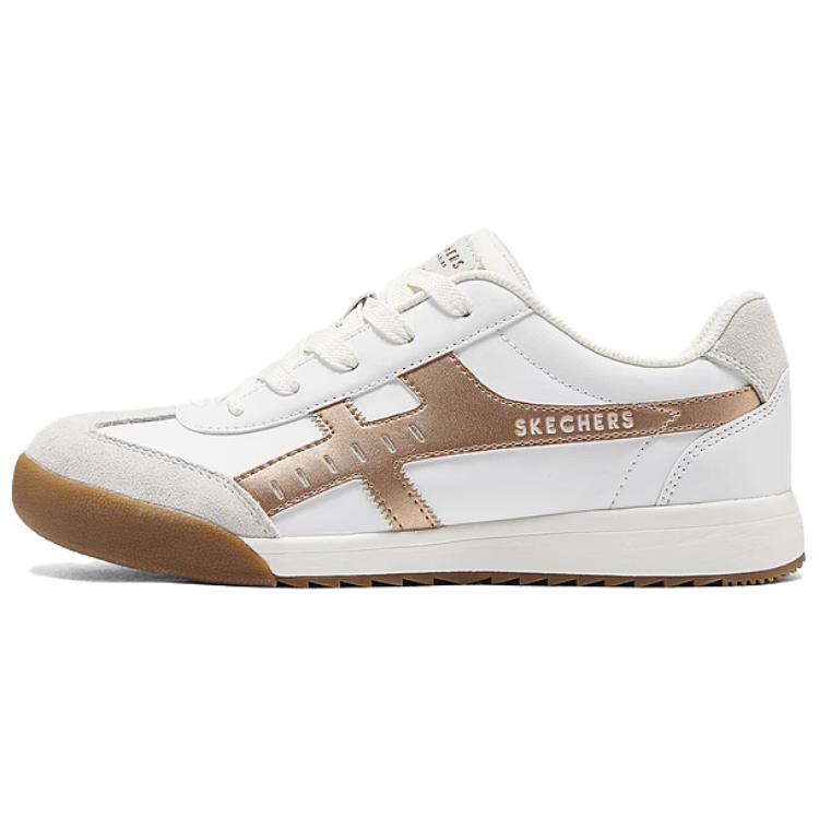 Skechers Low Top Skateboard Shoes Women's White Gold