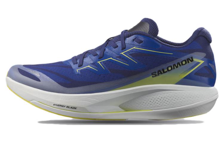 SALOMON Phantasm 2 Cushioning Breathable Low-Top Training Running Shoes Men's Blue Yellow