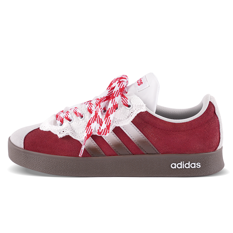 Adidas VL COURT 2.0 Cushioning, Wear Resistant Low Top Skateboard Shoes Unisex Red White
