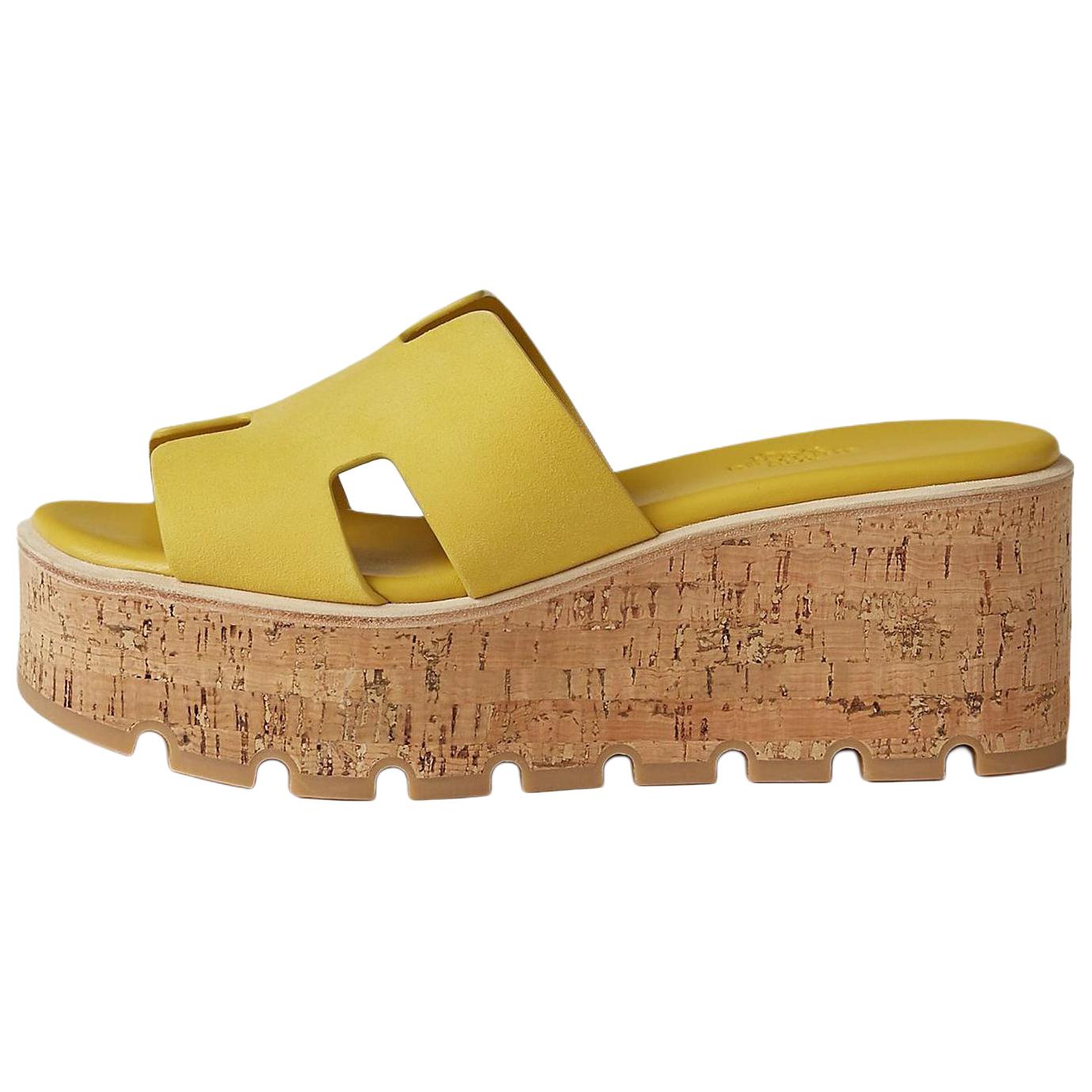 HERMES Eze Slide Slippers Women's Yellow