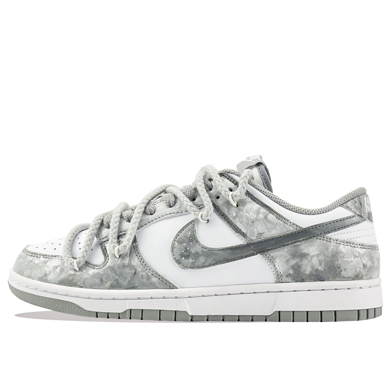 Nike Dunk Eon Of Gray Anti Slip Wear Resistant Low Top Skateboard Shoes Unisex Gray