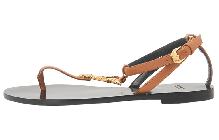 VERSACE Stylish Sandals Women's Brown Black