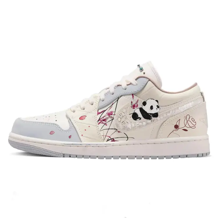Jordan Air Jordan 1 Cushioning Low top Vintage Basketball Shoes Women's Ecru