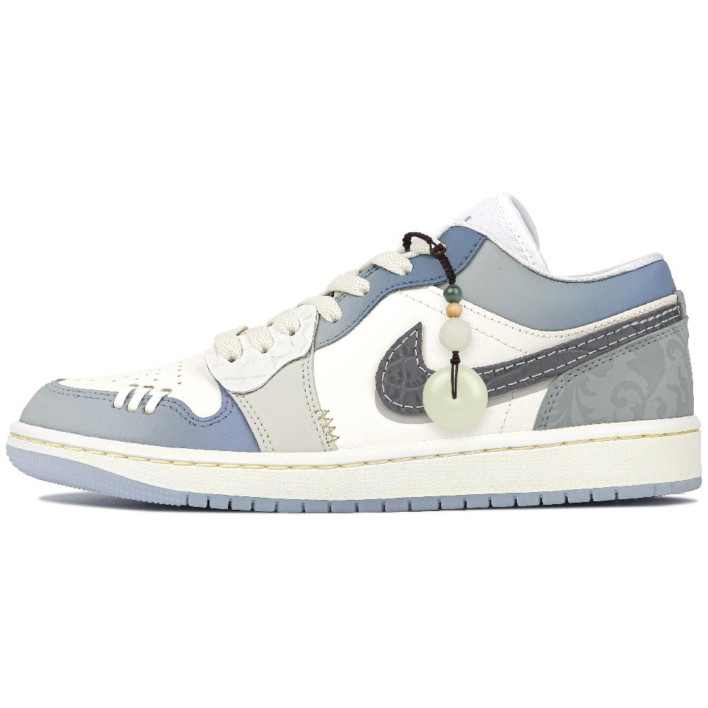 JORDAN Air JORDAN 1 Vintage Basketball Shoes Women's Low Top Blue/White