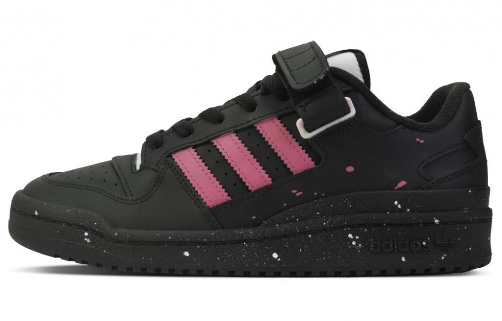 Adidas Originals FORUM Low Low-Top Skateboard Shoes Unisex Black Pink