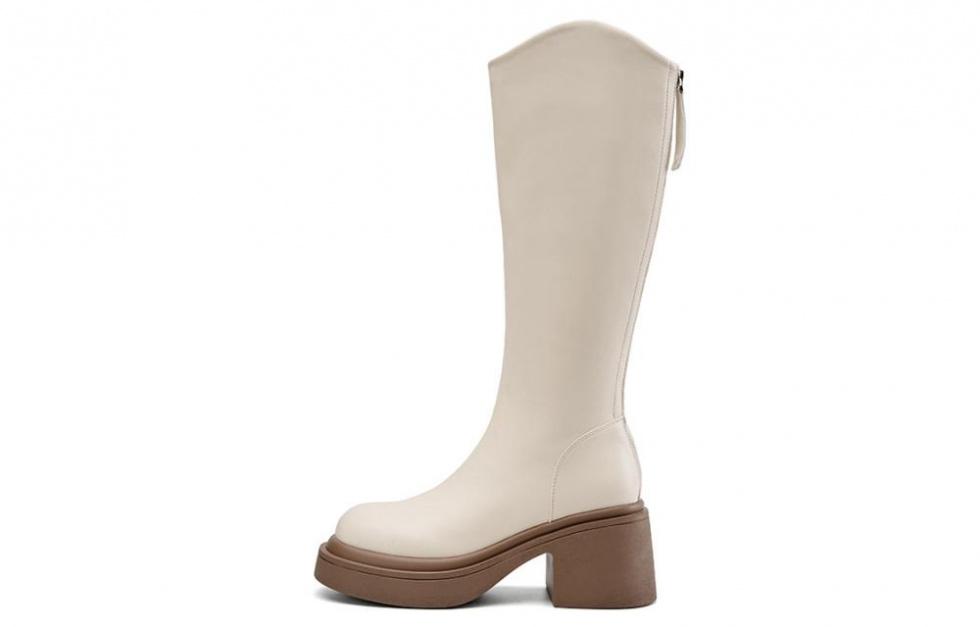 EBLAN Knee-high Boots Women's Beige