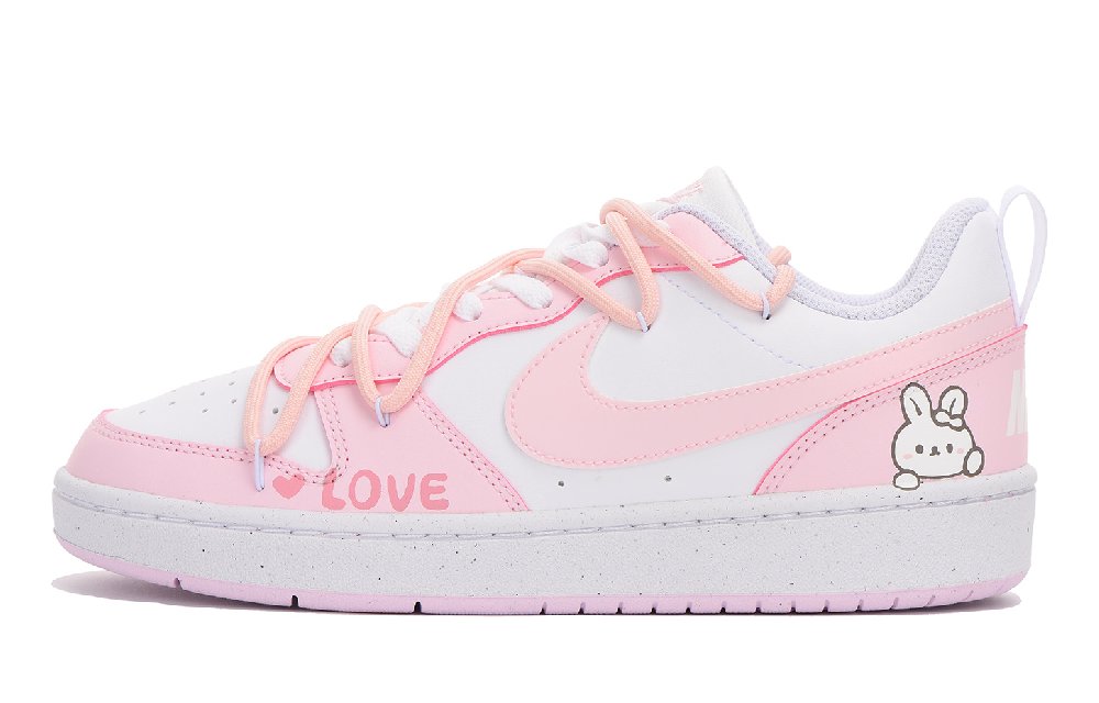 Nike Court Borough Low Anti-Slip Wear-Resistant Low-Top Skateboard Shoes Women's Pink