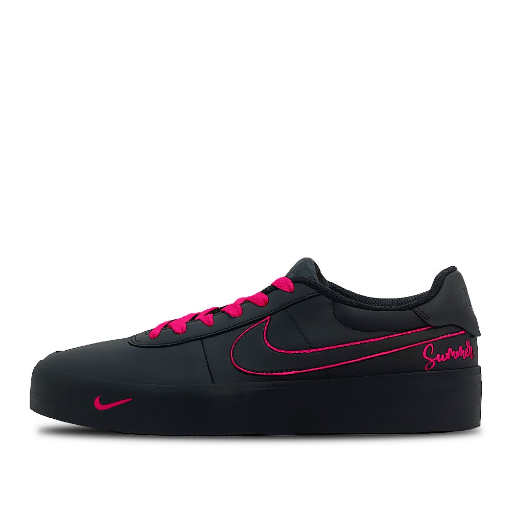 Nike Court Shot Phantom Red Abrasion Resistant Low Top Skateboard Shoes Men's Black