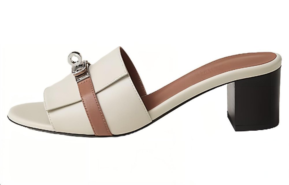 HERMES Gigi Slide Slippers Women's Beige