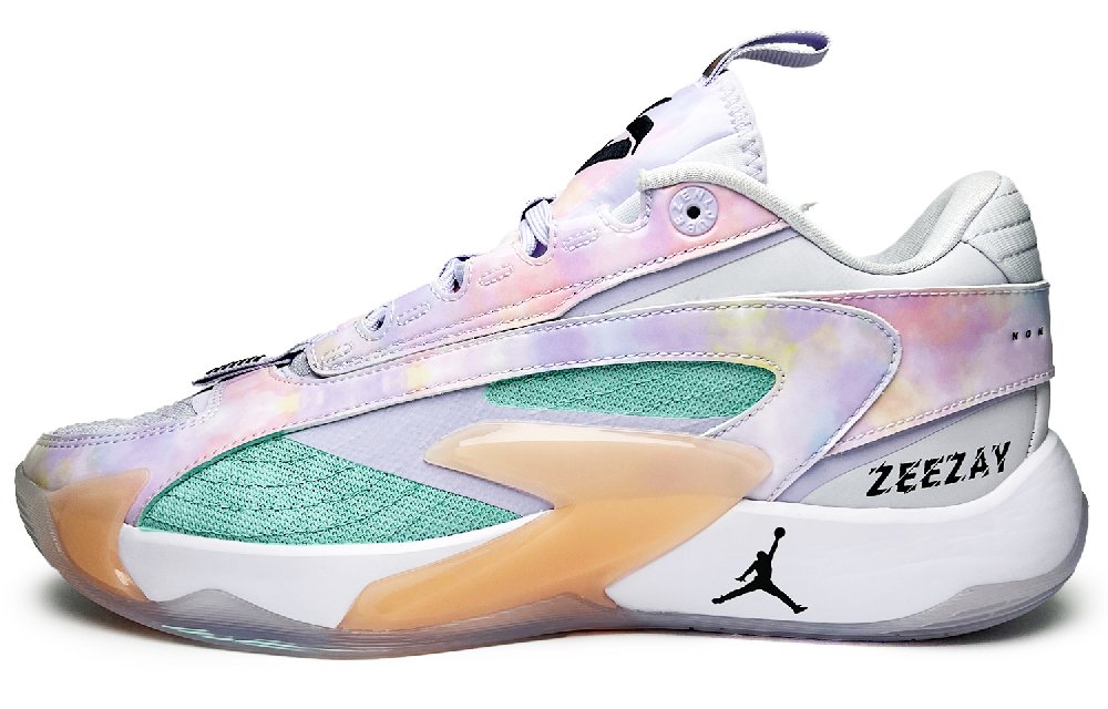 JORDAN Luka 2 Basketball Shoes Unisex Low-Top Purple/Cyan