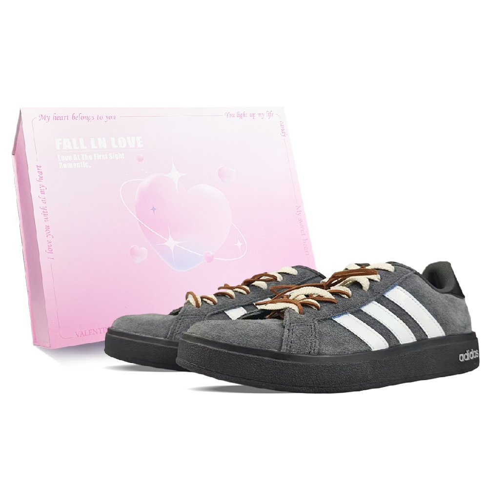 Adidas Grand Court Base 00s Low Top Skateboard Shoes Unisex Gray