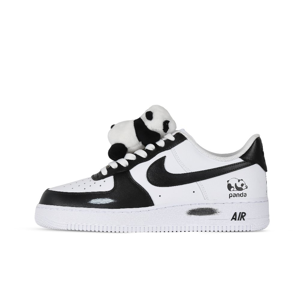 Nike Air Force 1 Low Laid-Back Panda Low-Top Skateboard Shoes Women's Black White