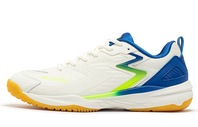 361° Winning Cushioning Anti-Slip Wear-Resistant Breathability Low-Top Training Shoes Unisex Feather White/Numbers Blue
