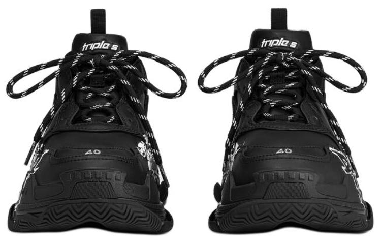 Balenciaga Triple S Low-Top Chunky Sneakers Women's Black купить в интернет-магазине Yoocart с быстрой доставкой по России.