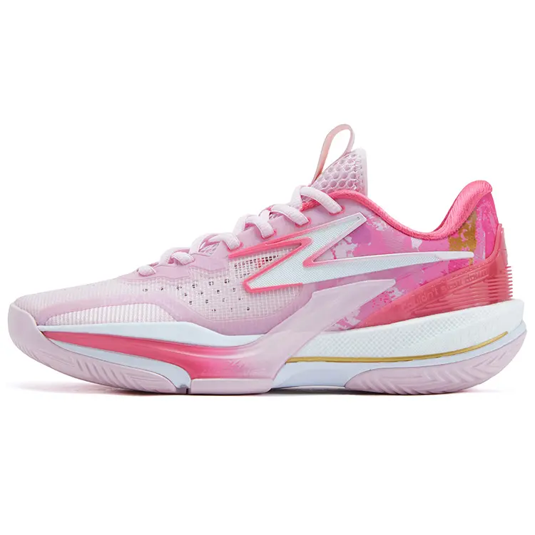 361° BIG3 6.0 Shock Absorbers Abrasion Resistant Slip Resistant Low Top Basketball Shoes Men's Cyclamen Pink