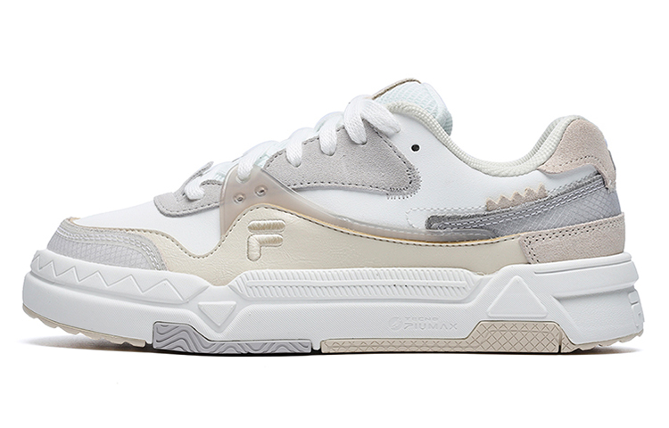 FILA FUSION Bank Skate Shoes 'White Grey Beige' Women's
