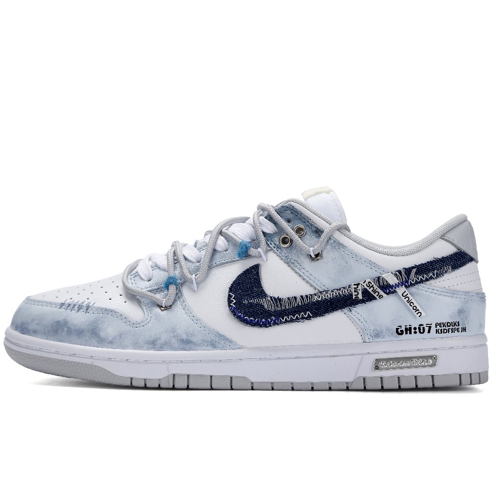 Nike Dunk Rebel Power Abrasion Resistant Low Top Skateboard Shoes Unisex Denim Gray