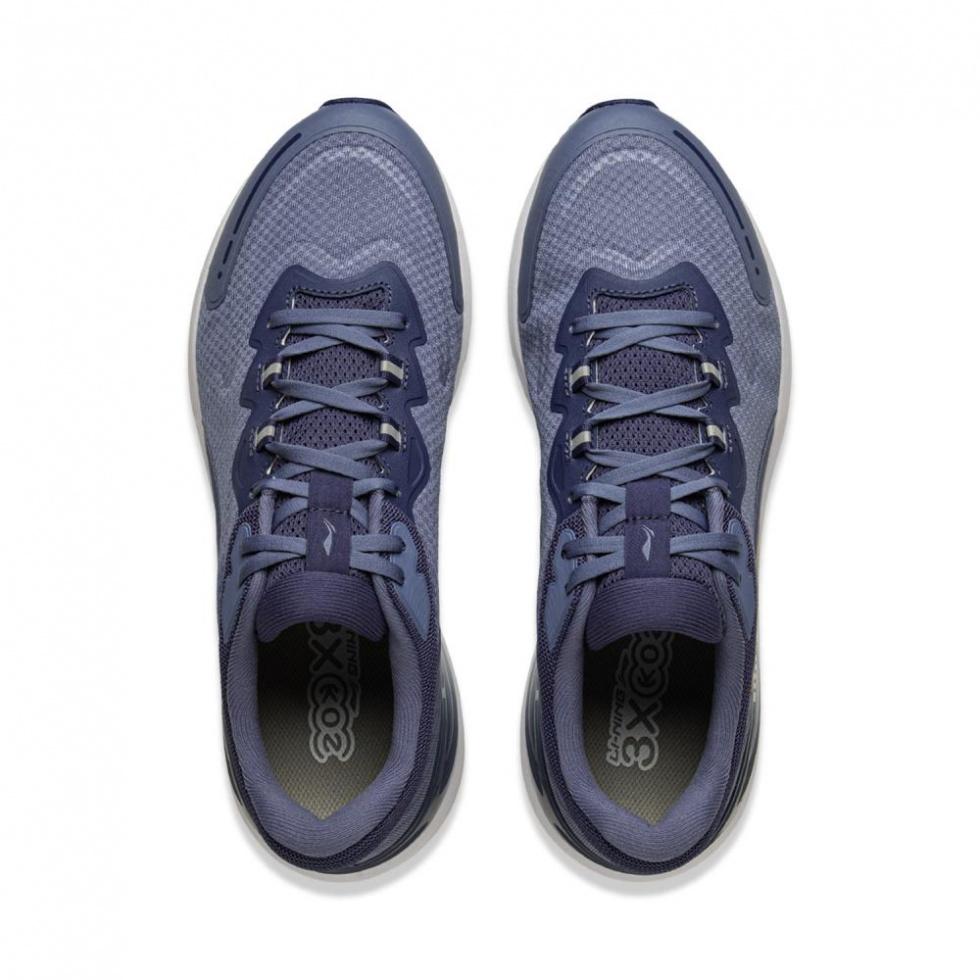 LiNing Eazgo V2 Cushioning Wear-Resistant Low-Top Running Shoes Men's Gray Blue купить в интернет-магазине Yoocart с быстрой доставкой по России.