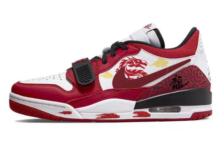 Jordan Legacy 312 Vintage Basketball Shoes Men Low Top White/Red