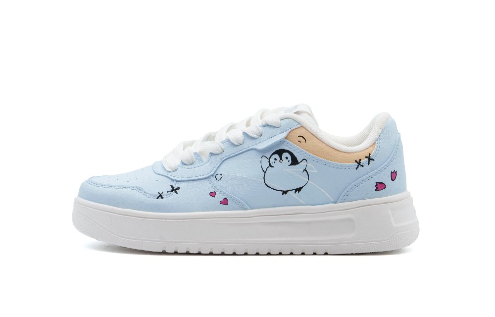 Anta Relaxed Cushioning, Wear Resistant Low Top Skateboard Shoes Unisex Light Blue