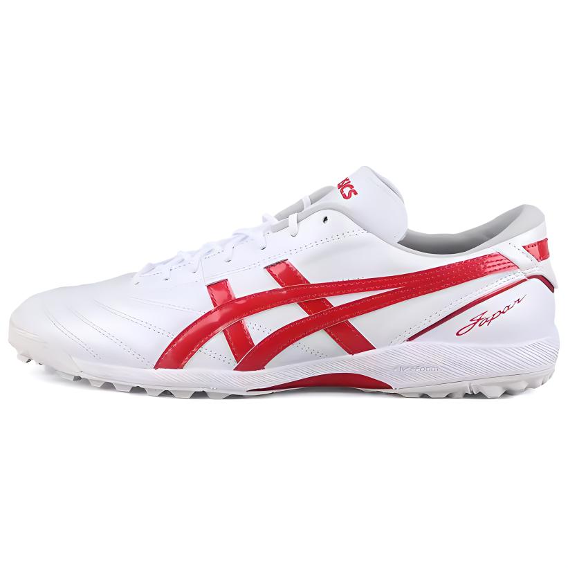 Asics C3 TF Turf Soccer Shoes Unisex White Red