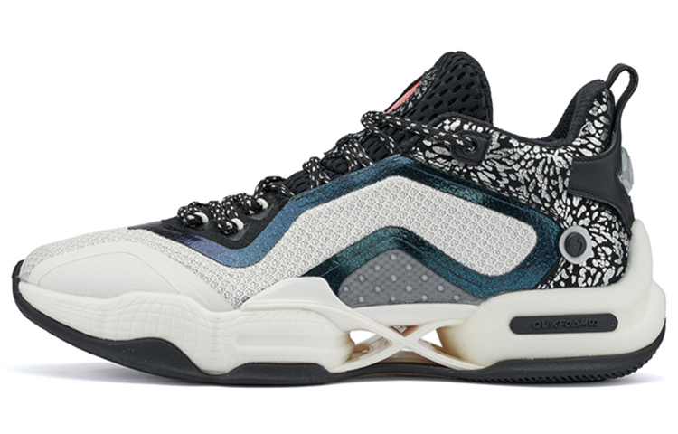 361° AG2 X Basketball Shoes Men's Mid Top Feather White/Obsidian Black