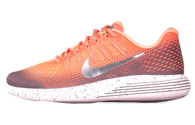 Nike Lunarglide 8 Cushioning Wear Resistant Low Top Running Shoes Women's Orange