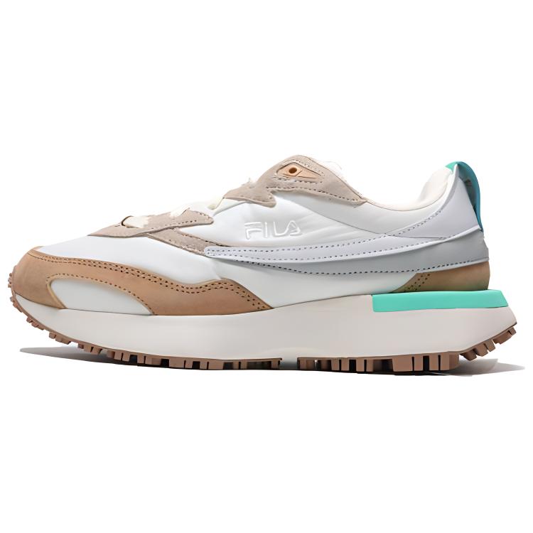 FILA Zagato Cushioning, Wear Resistant Low Top Running Shoes Unisex Light Coffee Korean Style