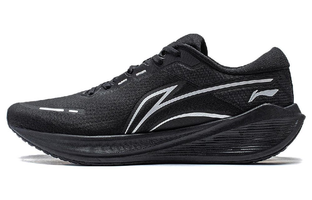 LiNing Wave V2 Cushioning, Slip Resistant, And Abrasion Resistant Low Top Casual Running Shoes Women's Black