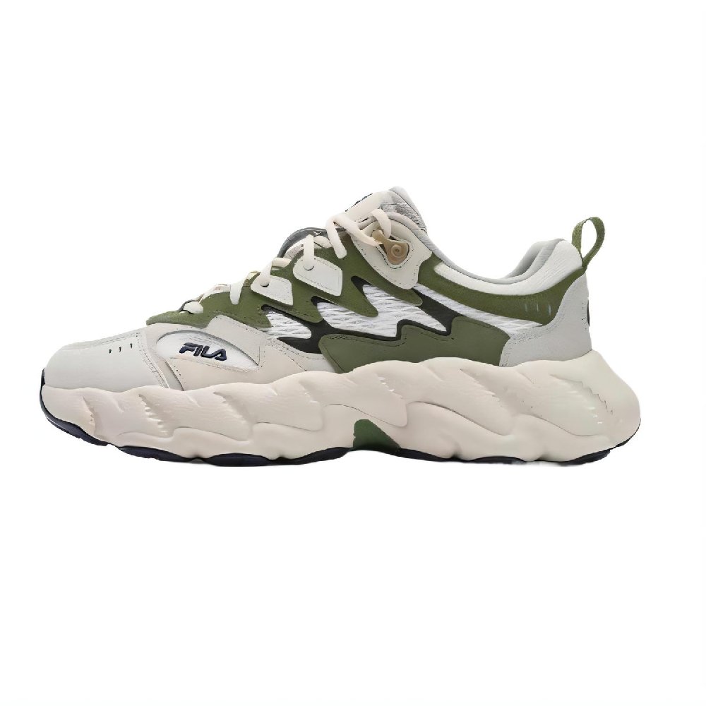 FILA Fern2 Fern Sneakers 2 Low Top Chunky Sneakers Men's White Cotton Candy Cypress Green