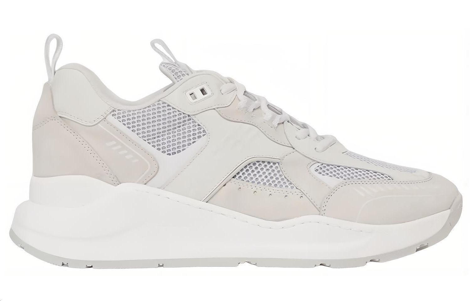 Burberry Plain Logo Low top Sports Casual Shoes Men's White