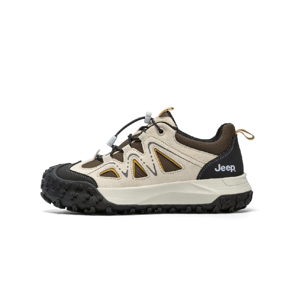 Jeep Cushioned Anti-Slip And Wear-Resistant Lightweight Low-Top Outdoor Shoes Women's Black Gray Color