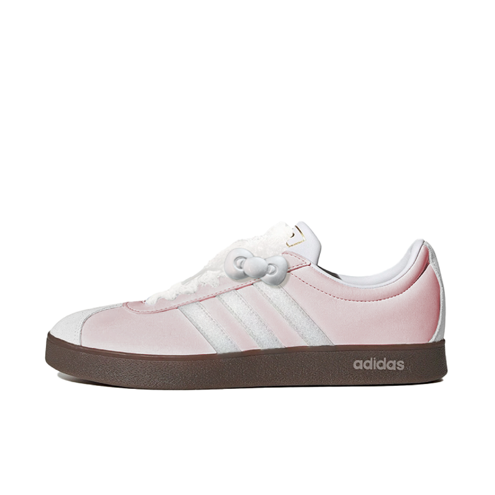 Adidas Neo VL Court 2.0 Anti Slip Wear Resistant Low Top Skateboard Shoes Women's Silver Pink