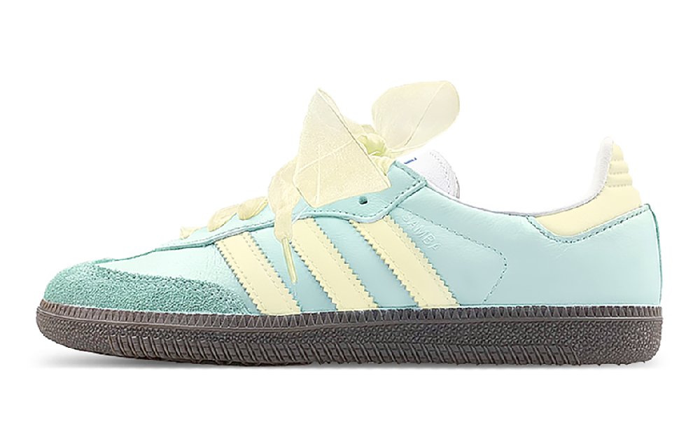 Adidas Originals SAMBA OG Abrasion Resistant Low Top Skateboard Shoes Unisex Green Yellow