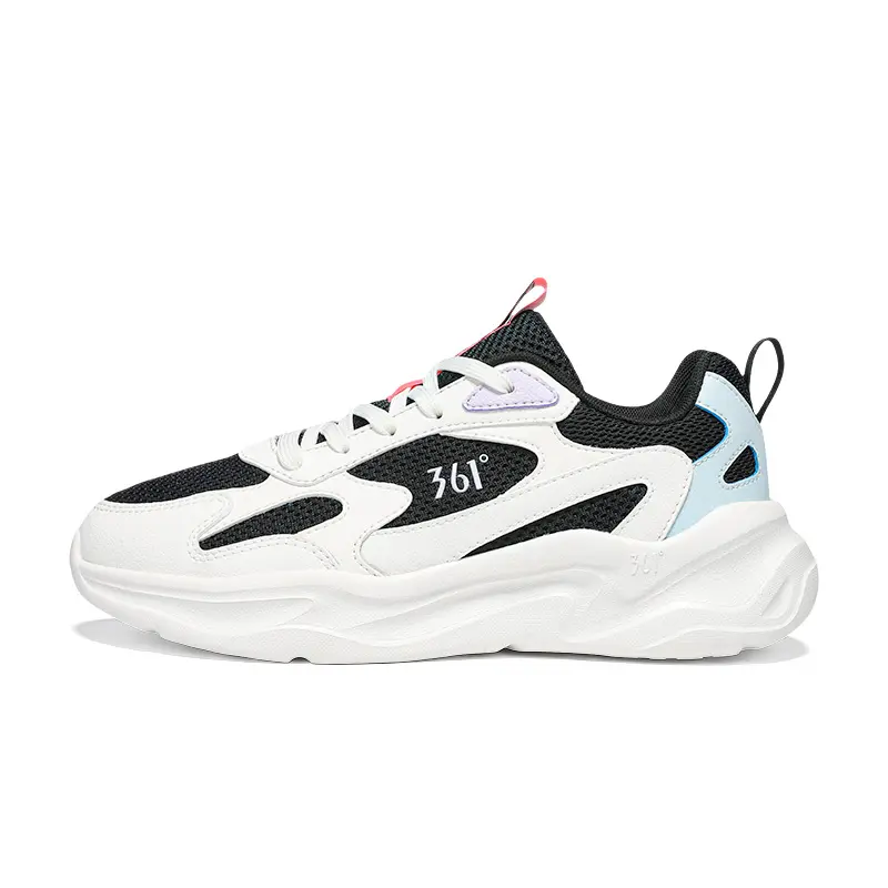 361° Abrasion Resistant, Breathable, Lightweight Low Top Casual Shoes Women's Feather White Obsidian Black