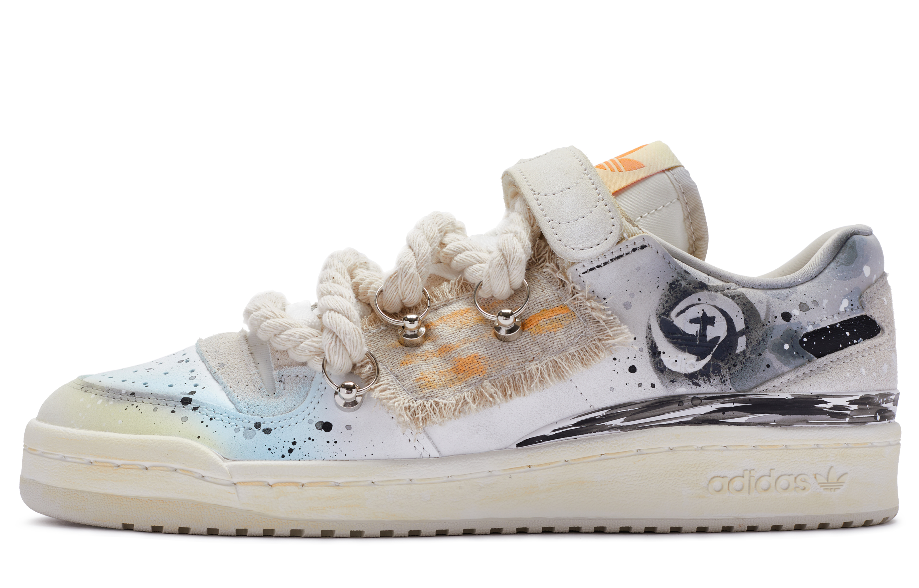 Adidas Originals FORUM 811 Manufacturing Slip Resistant Low Top Skateboard Shoes Unisex Beige Yellow Black