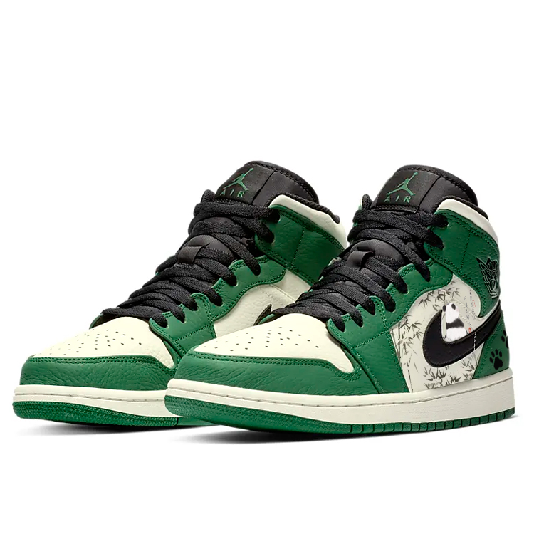 Jordan Air Jordan 1 Vintage Basketball Shoes Men's Mid top White/Green купить в интернет-магазине Yoocart с быстрой доставкой по России.
