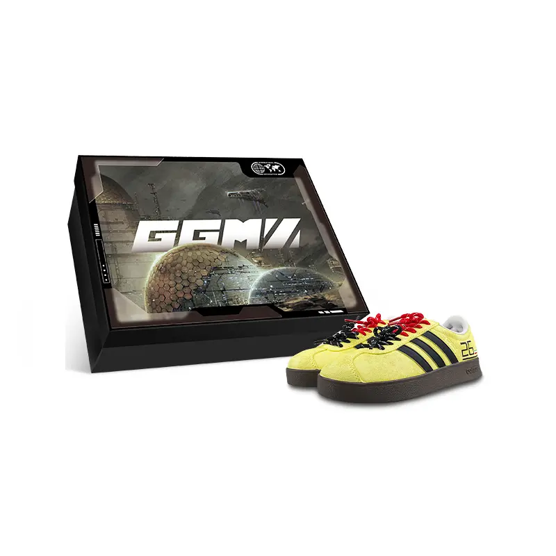 Adidas VL COURT 2.0 Cushioning, Wear Resistant Low top Skateboard Shoes Unisex Yellow Black