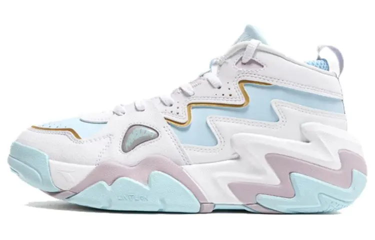 361° Anti Slip Wear Resistant Low Top Basketball Shoes Women's Blue White