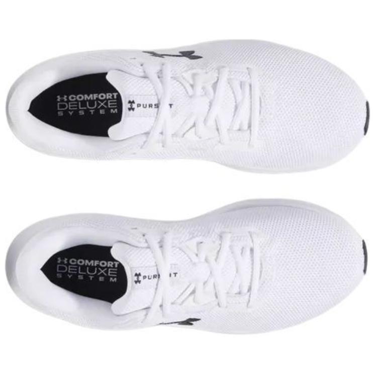 Under Armour Charged Pursuit 4 Anti Slip Wear Resistant Low Top Casual Running Shoes Men's White