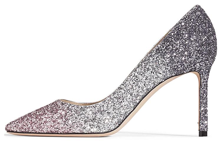 Jimmy Choo ROMY Slim Heel High Heels Women's Pink Silver