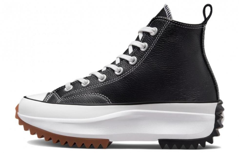 Converse Run Star Hike Hi Black Leather White